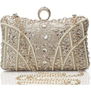 BABEYOND Evening Clutch for Women Vintage 1920s Beaded Sequin Gatsby Purse